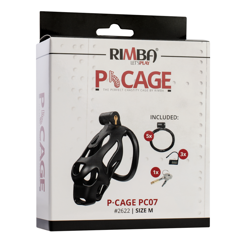 Rimba P-Cage - P-Cage PC07 - Peniskooi Maat M - Zwart - Afbeelding 3