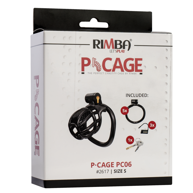 Rimba P-Cage - P-Cage PC06 - Peniskooi Maat S - Zwart - Afbeelding 3