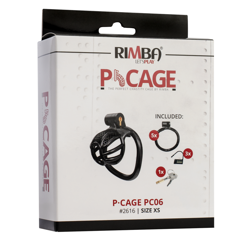 Rimba P-Cage - P-Cage PC06 - Peniskooi Maat XS - Zwart - Afbeelding 3